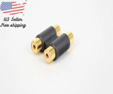 Dual Port 2 RCA Phono Coupler Female to Female Audio Video Connector Adaptor