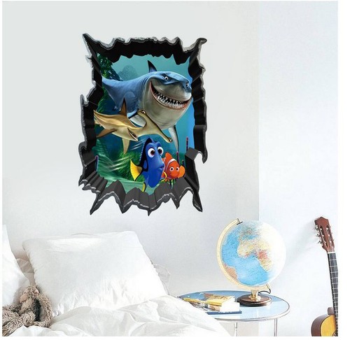 wall stickers under sea world removable decor decal kids home