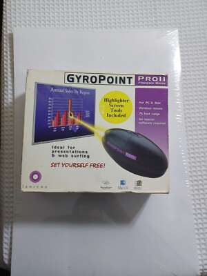 GYROPOINT PRO II FREESPACE Mouse FOR MAC AND WINDOWS Open Box 