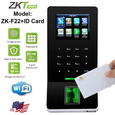 ZKteco F22 Wifi Fingerprint System Access Control Time Attendance System with ID