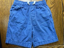 Hanna Andersson Blue Canvas Shorts with Pockets Boys Drawstring Size 120  6-7 
