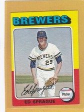 1975 TOPPS BASEBALL MINI ED SPRAGUE #76 BREWERS EX *88849