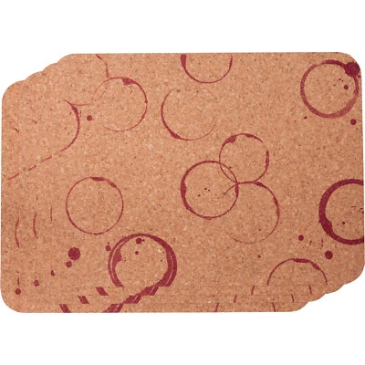 4-tlg. Platzset Tischset Unterlage aus Kork - Weinränder 40 x 30 cm - ab 7,39 € - Bild 1 von 2