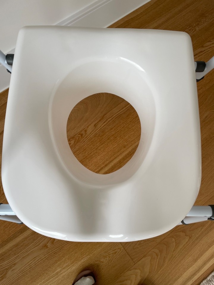 Adjustable Standing Frame Toilet Seat Raiser For Elder Safety & Disable