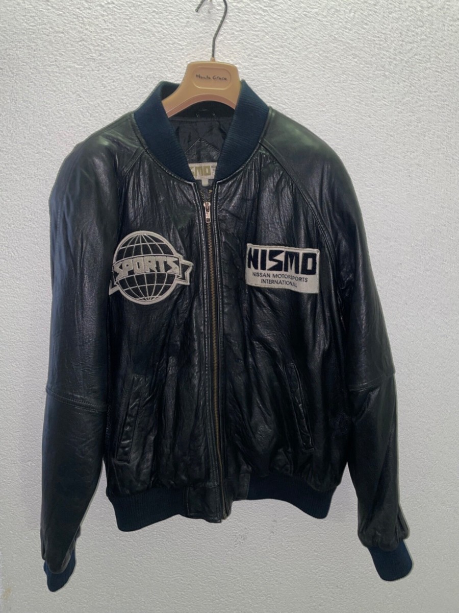 NISMO OLD LOGO LEATHER JACKET RARE JDM WINDBREAKER SWEATER ARC HKS