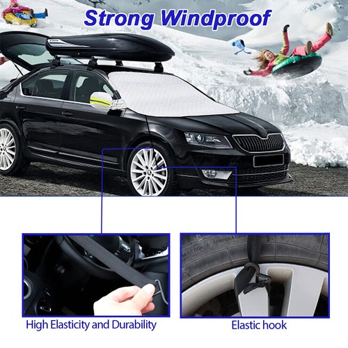 Magnetic Car Windshield Cover Protects Snow Ice Frost Freeze Sun shade Protector - Picture 9 of 12