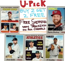 2019 Topps Heritage Base RC #1-#315, Buy 2 Get 2 FREE, Ships Tracked FREE