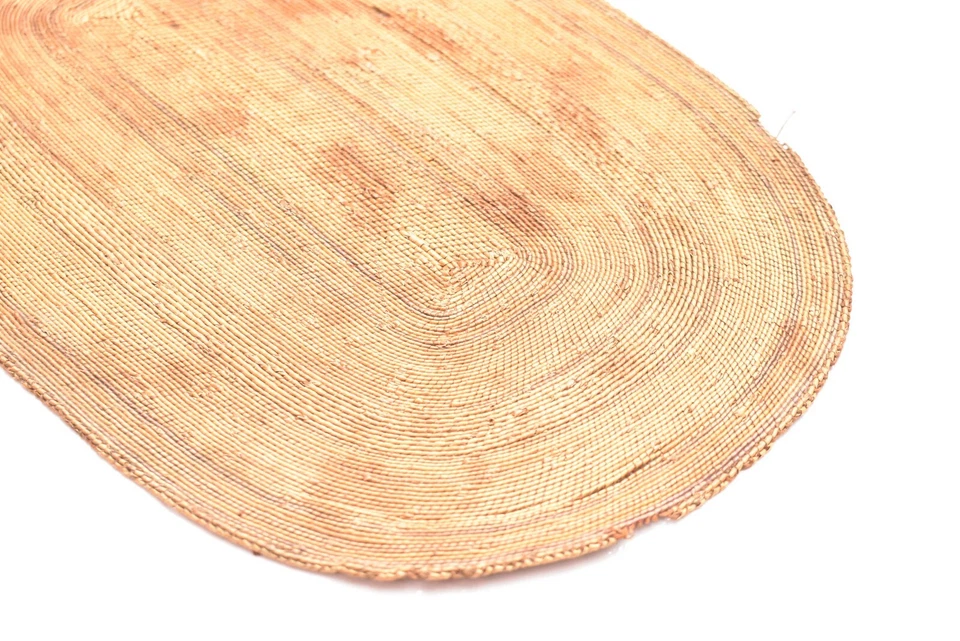 ATQ Native American Klamath Modoc Indian Flat Trivet Basket Gambling Mat VTG 12" - Image 2 of 4