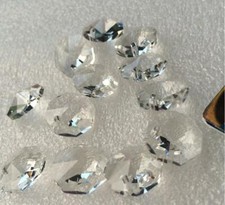 200pcs Crystal 14mm Octagonal Baeds 1 Hole For Chandelier Prism Suncatchers DIY