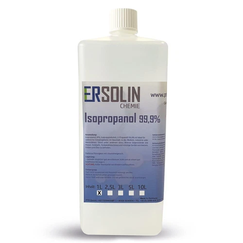 Isopropanol 99,9% 1L sehr ergiebig IPA Entfetter Reiniger auch in 2.5L 3L 5L 10L