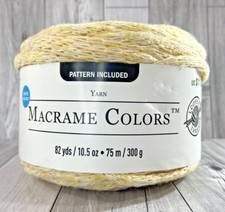 1 MACRAME COLORS in YELLOW MARL by Loops  Threads 82yds/75m 10.5oz/300g