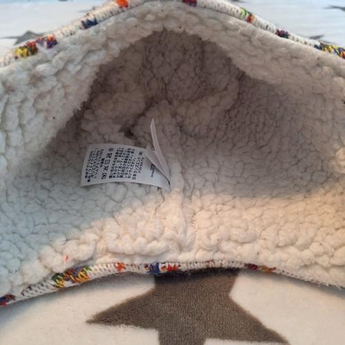 Lands' End Winter Hat Girls M-L Rainbow With Ear Flaps And Tassels Pom Pom - Picture 5 of 6