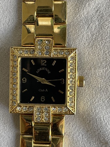Adrienne Gold Tone Rhinestone Club A Limited Edition ADR012 Women’s Wristwatch