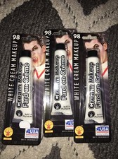 RUBIES WHITE CREAM Halloween Party Costume Makeup. 1oz. Lot Of 3