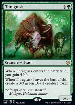 MTG Magic the Gathering Thragtusk (185/334) Commander 2019 LP