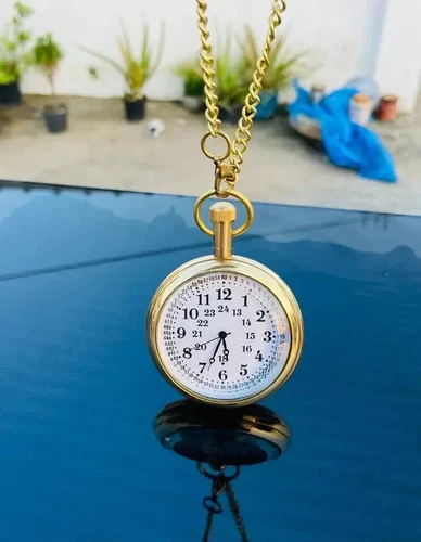 Watch elgin vintage pocket Collectible Antique 1- Brass Pocket Watch GIFT