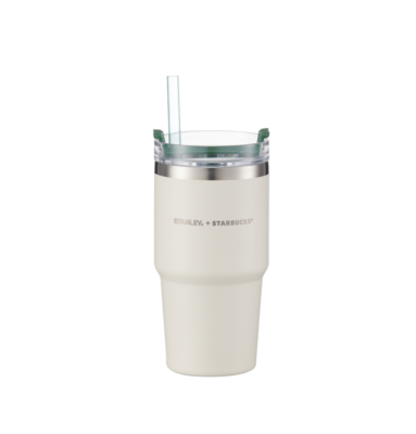 Starbucks SS Stanley Cream Quencher Tumbler Cold Cup with Lid