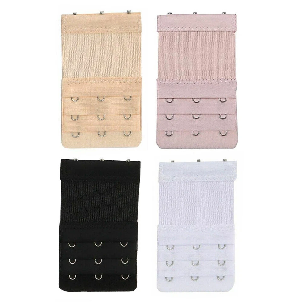 4Pcs Adjustable Bra Extender 2/3/4 Hooks with Elastic Underwear Strap Extension - Image 3 of 4
