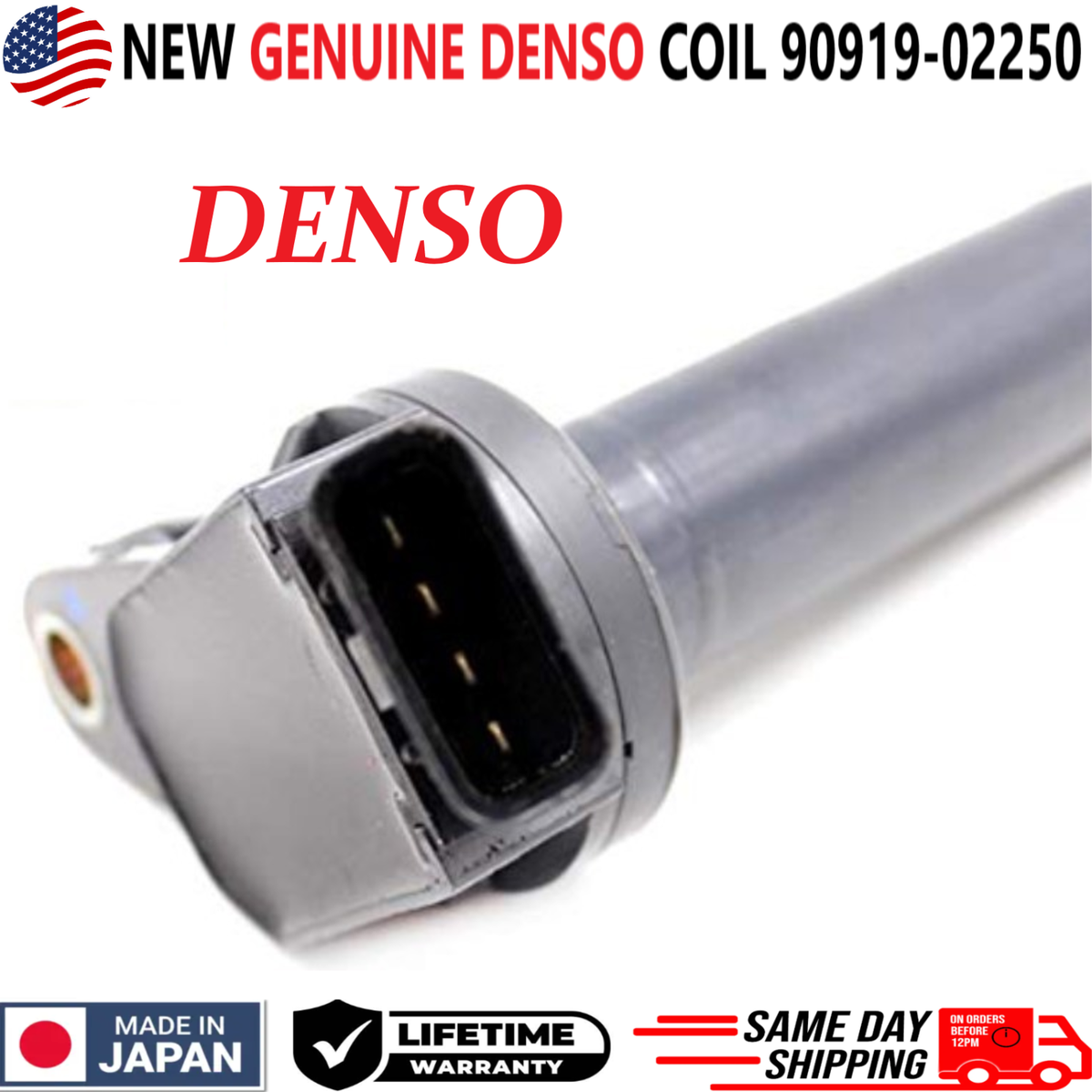 イグニッションコイル 90919-02250 デンソー 673-1309 OEM