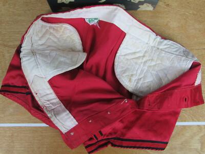 Vintage 1940s Maple Athletic Sportswear Red Satin Basketball