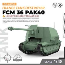 MRY-SFW 48656 1/48 25mm Military Model Kit France FCM 36 PAK40 Tank Destroyer