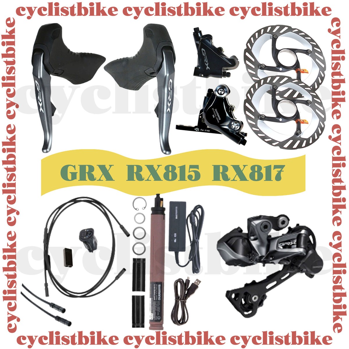Shimano GRX 1x11 Di2 RX815 RX817 Electric Upgrade Groupset w