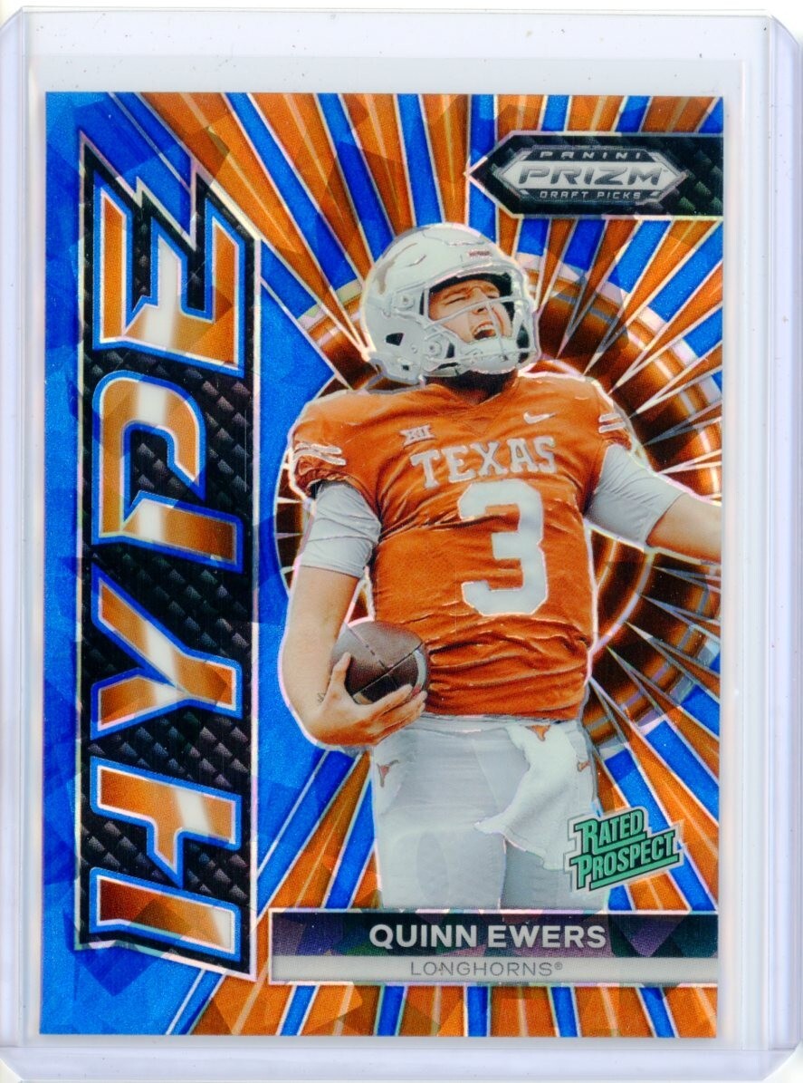 2024 Panini Prizm Draft Picks QUINN EWERS HYPE BLUE Ice Prizm RC Rookie /99