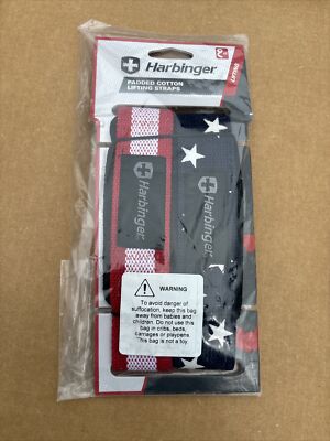 Harbinger Padded Cotton Lifting Straps W/ Neotek Cushioned Wrist 