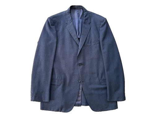 ジャケット・アウター DC WHITE / COTTON LINEN NAVY BLAZE R D.C.WHITE Navy Cotton Blazer Men's 46 Jacket, Lightly Worn