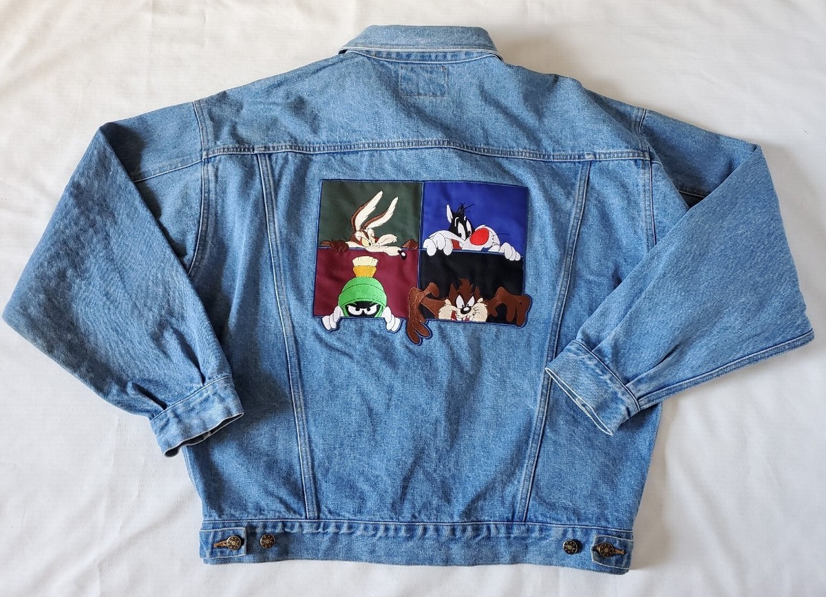 Looney Tunes デニムジャケット denim jacket Members Only Mens Looney Tunes Denim Jacket size XL X-Large