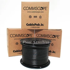 CommScope 1500' RG6 Coax Cable DirecTV Satellite 3x 500ft Pull Box Black Wire