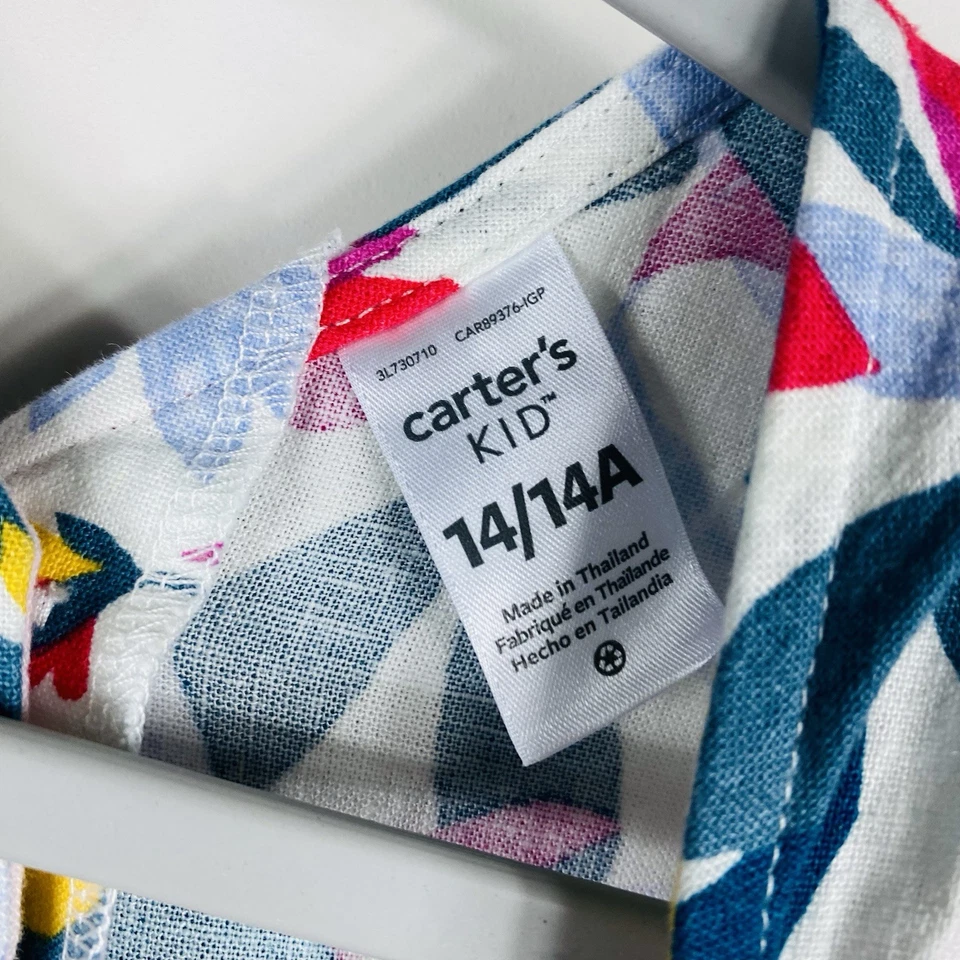 Vestido de lino sin mangas floral talla 14 de Carter Foto 4 de 4