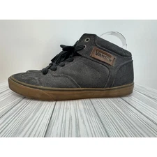 Vans Grey Brooklyn Canvas Lace Up Skate Shoes Sneakers Gum Sole Men's 12