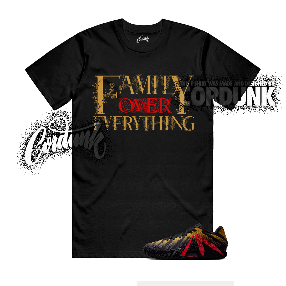 Ja 3 Raptor Black Anthracite Crimson Red Yellow Ochre Gold T Shirt 