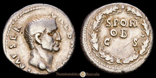 Galba. Denario de plata. 68-69 d.C. SPQR OB CS. RIC-167. VF+.Rara. - Foto 1 di 3