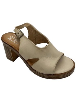 Miz Mooz Leather Backstrap Heeled Sandals Maia Linen