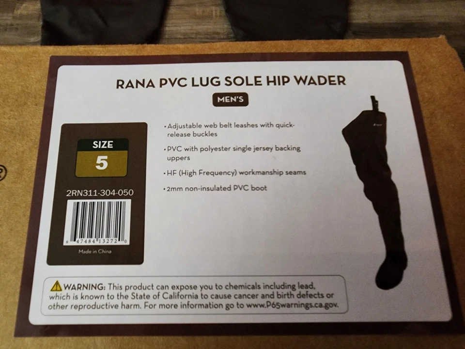 Frogg Toggs Hombre Rana II Bootfoot Cadera Vadeador Marrón Talla 5 Taco Foto 2 de 4