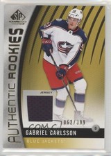 2017 SP Game Used Authentic Rookies Gold Jersey 62/399 Gabriel Carlsson #89 p1g