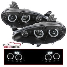Black Led Halo Projector Headlights For 2001-2005 Mazda Miata Mx5 Head Lamps Lr Black Led Halo Projector Headlights For 2001-2005 Mazda Miata Mx5 Head Lamps Lr