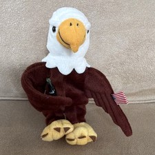 Coca-Cola Bald Eagle Plush Stuffed Animal with American Flag and Bottle