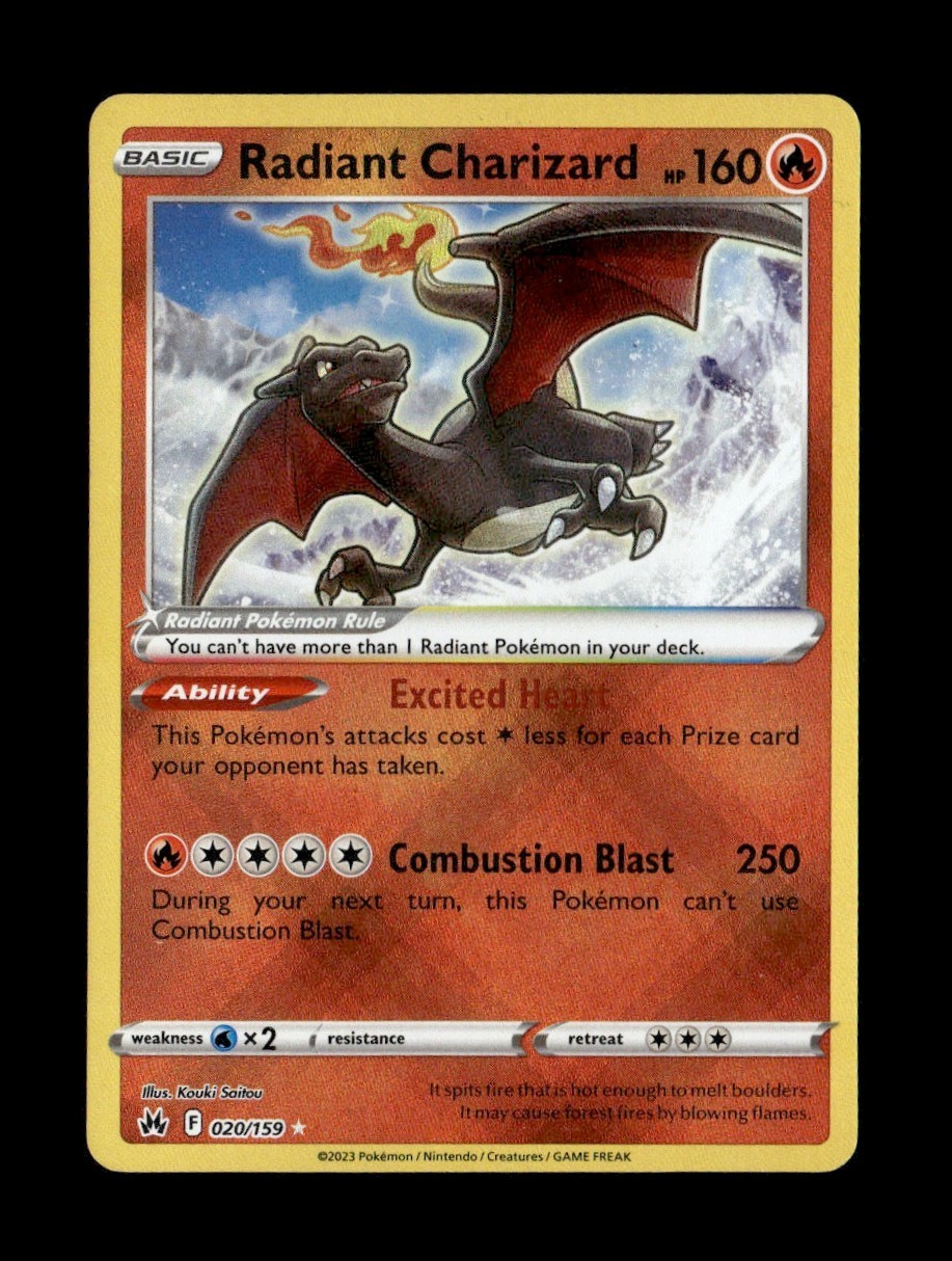 Radiant Charizard 020/159 SWSH: Crown Zenith Radiant Rare Holo Pokemon TCG NM