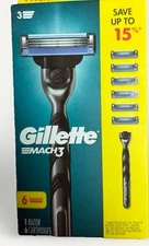 Gillette Mach3 Razor + 6 Cartridges Starter Pack – New