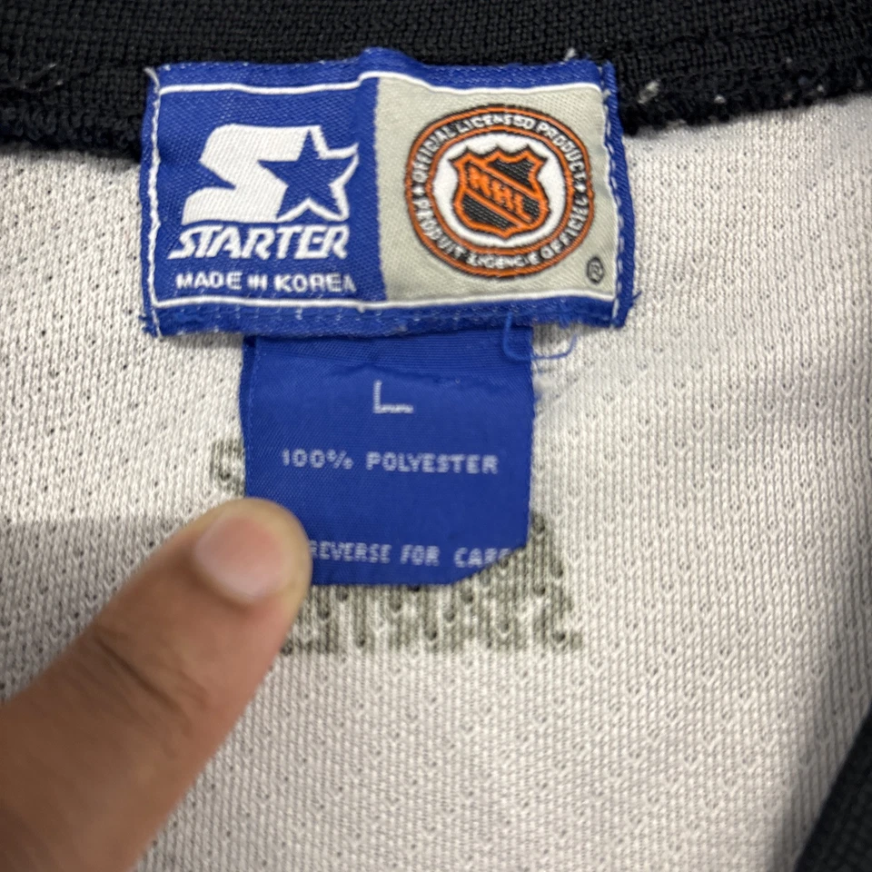 Vintage STARTER 90s NHL DALLAS STARS all over print jersey. SZ Large - Image 3 of 4