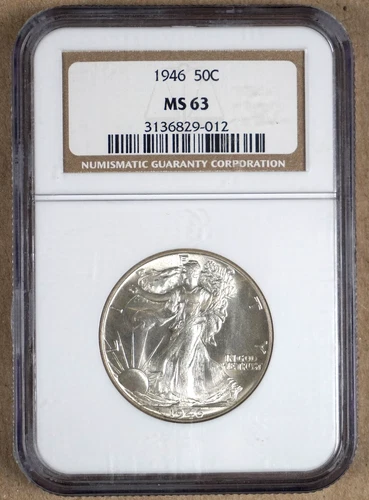 1946 WALKING LIBERTY HALF DOLLAR NGC MS63 829012