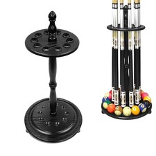 Pool Stick Holder Billiard Cue Rack Holds 10 Sticks Floor Stand Black