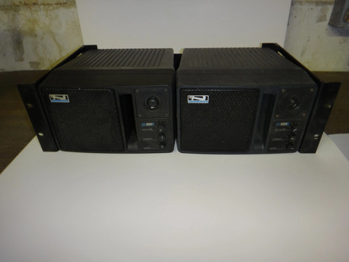 Anchor AN-1000X Two-Way Powered Monitor Speaker Used Black Pair, AN-1000X