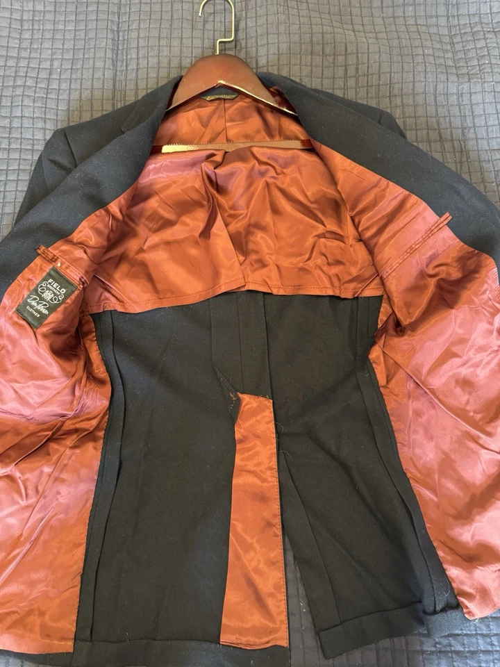 Field Brothers винтажный темно-локоть нашивка куртка размер 40, спортивное пальто - Изображение 4 из 4