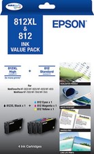 Epson 812XL & 812 Ultra Ink Cartridge Value Pack (4 ink cartridges) FREE POSTAGE