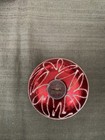 Vintage Germany Mercury Glass Ornament Red with Silver Mica Design - 3 1/2” — photo 3