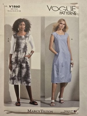 Vogue V1860 Sewing Pattern Misses Dress Knit Top Sz 16-24 NOS Uncut